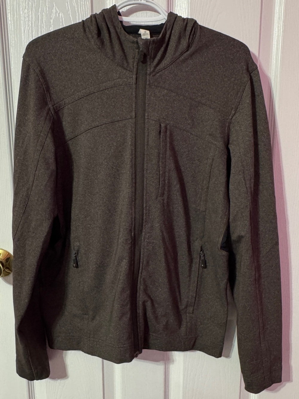 lululemon athletica Men's Charcoal Full‑Zip Hooded Jacket